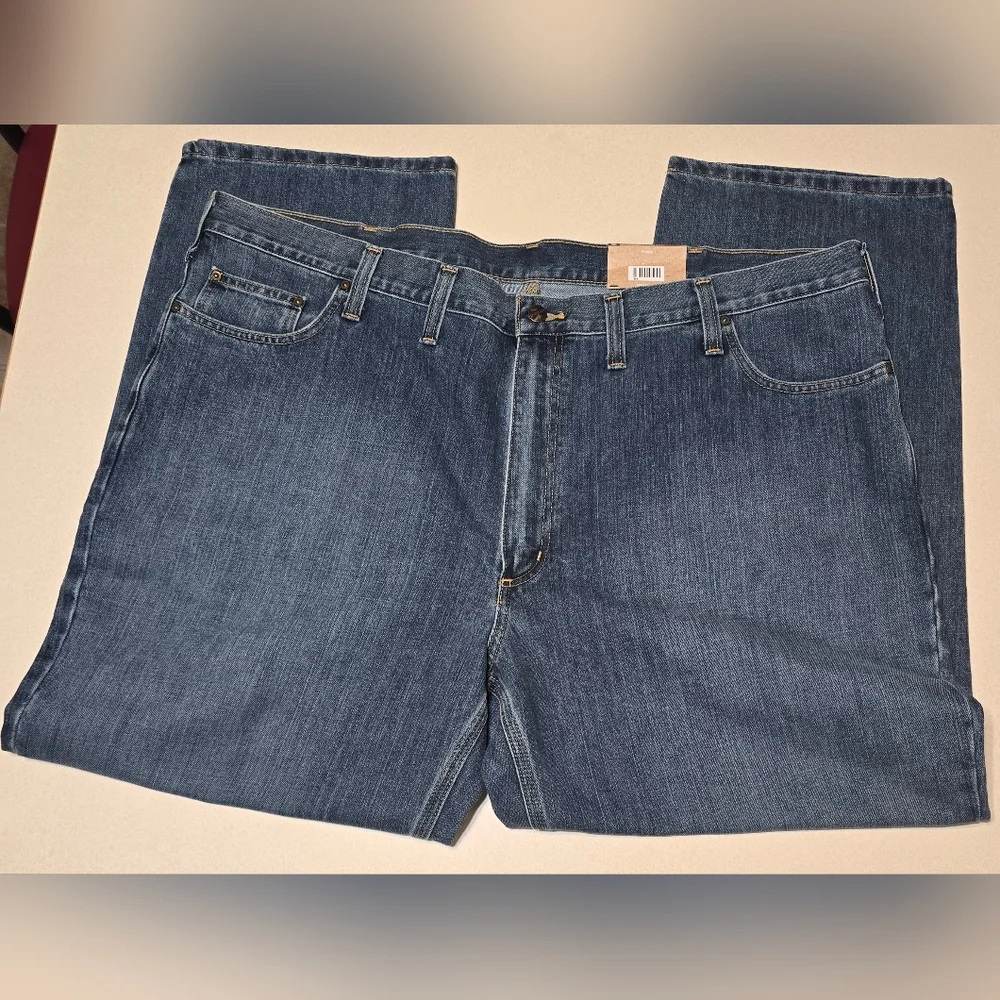 Carhartt Men's Size 48 X 30 Relaxed Fit Jeans Medium Wash 5 Pocket Workwear NWT - Picture 4 of 9